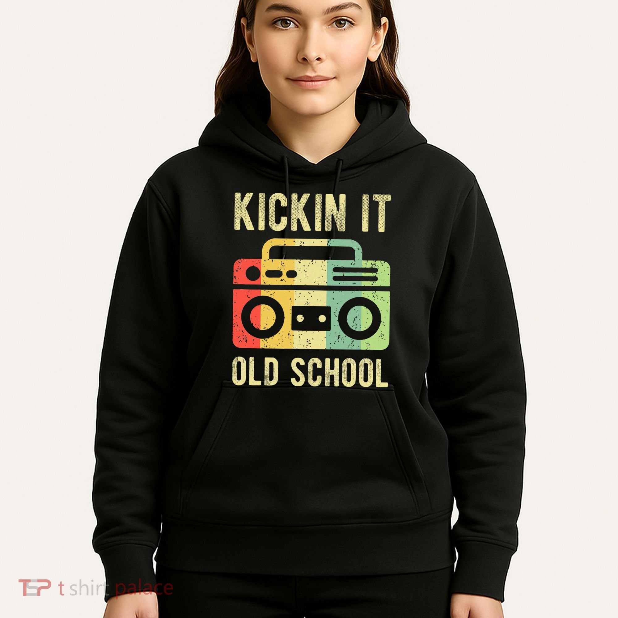 Kickin It Old School 80s 90s Retro Music Hoodie