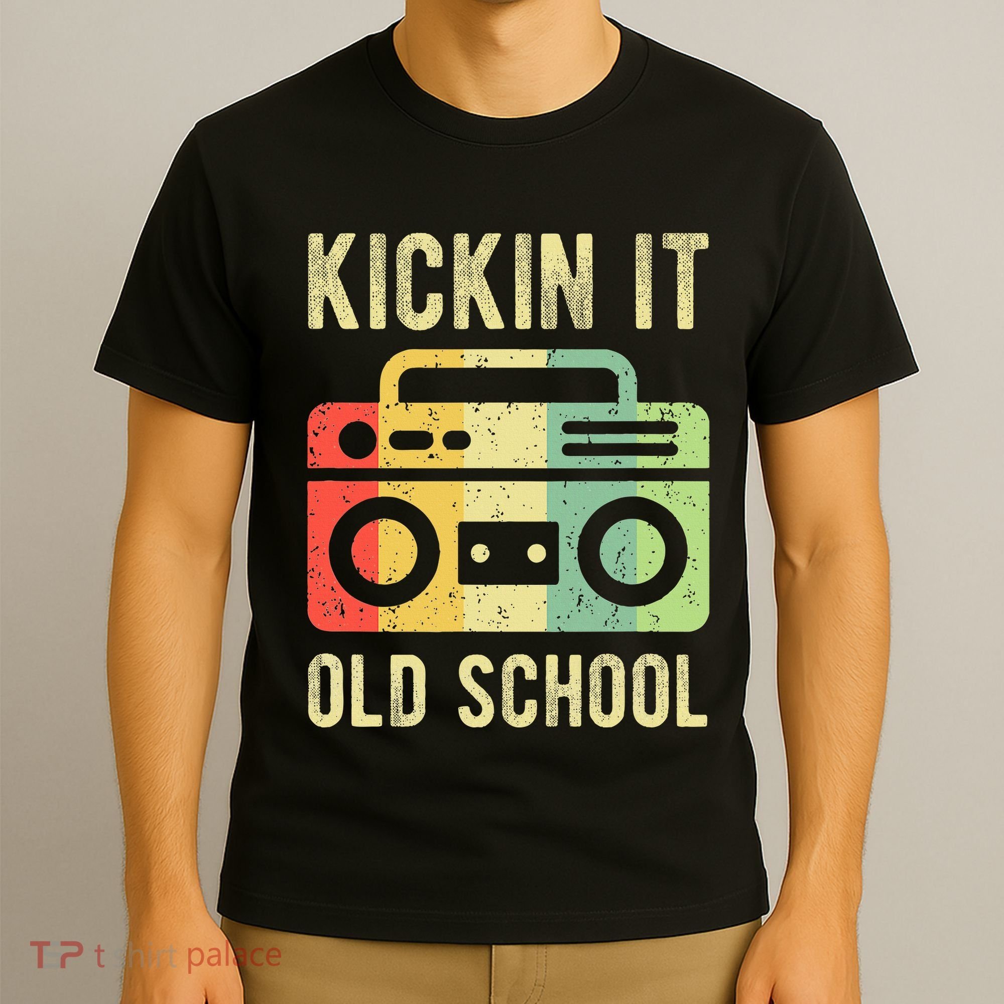 Kickin It Old School 80s 90s Retro Music T-Shirt