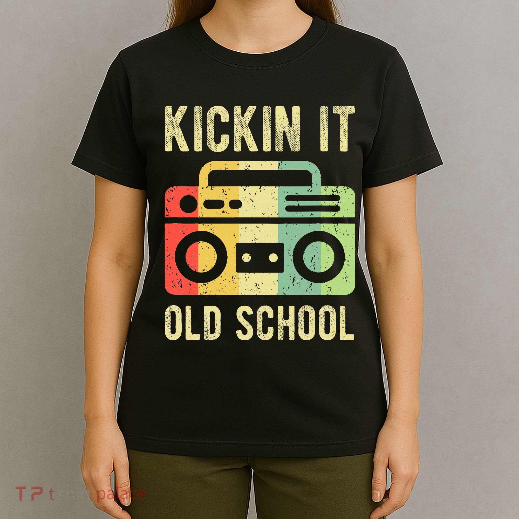 Kickin It Old School 80s 90s Retro Music T-Shirt