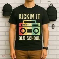 Kickin It Old School 80s 90s Retro Music T-Shirt thumb 6