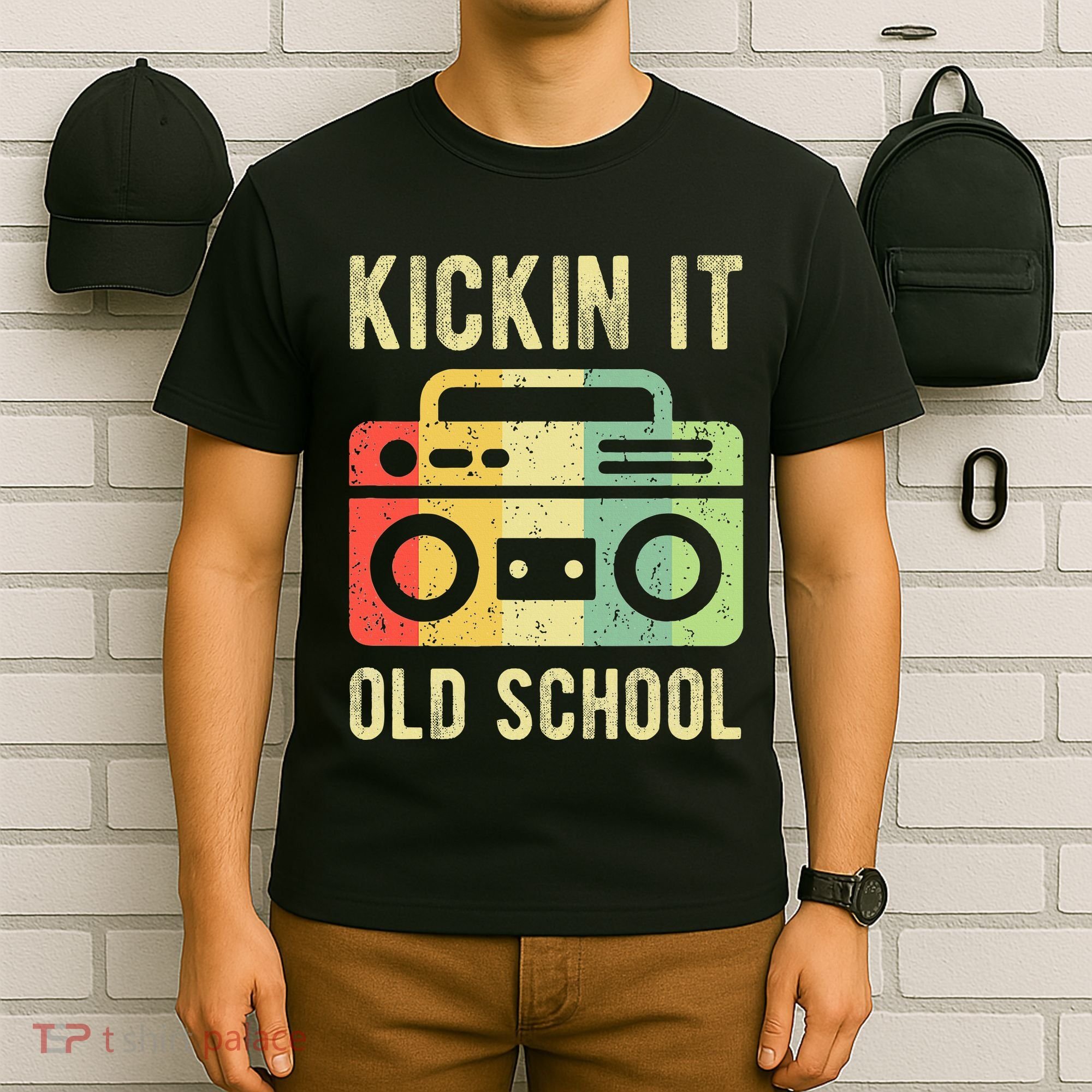 Kickin It Old School 80s 90s Retro Music T-Shirt