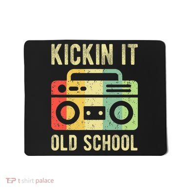 Kickin It Old School 80s 90s Retro Music Mousepad