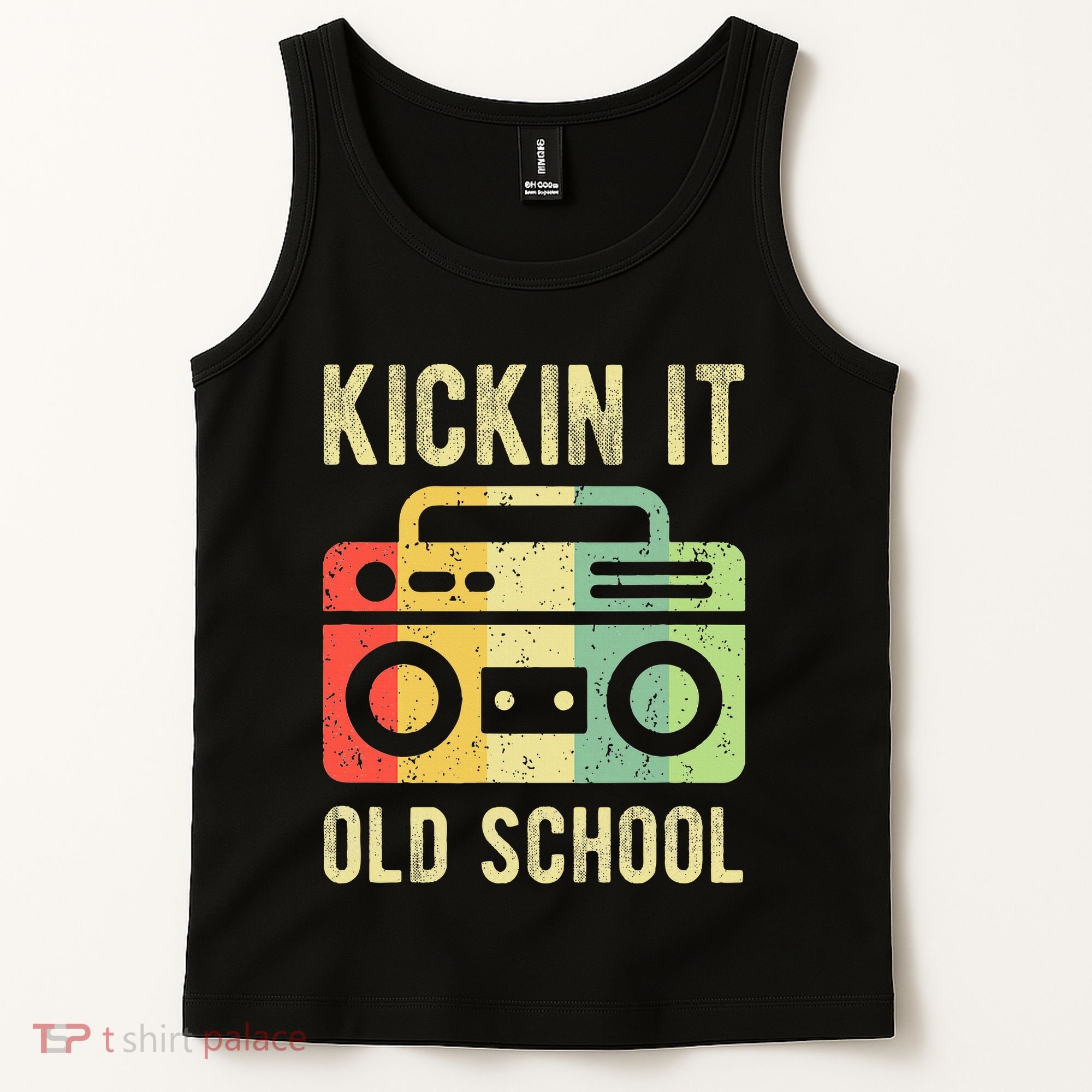Kickin It Old School 80s 90s Retro Music Tank Top