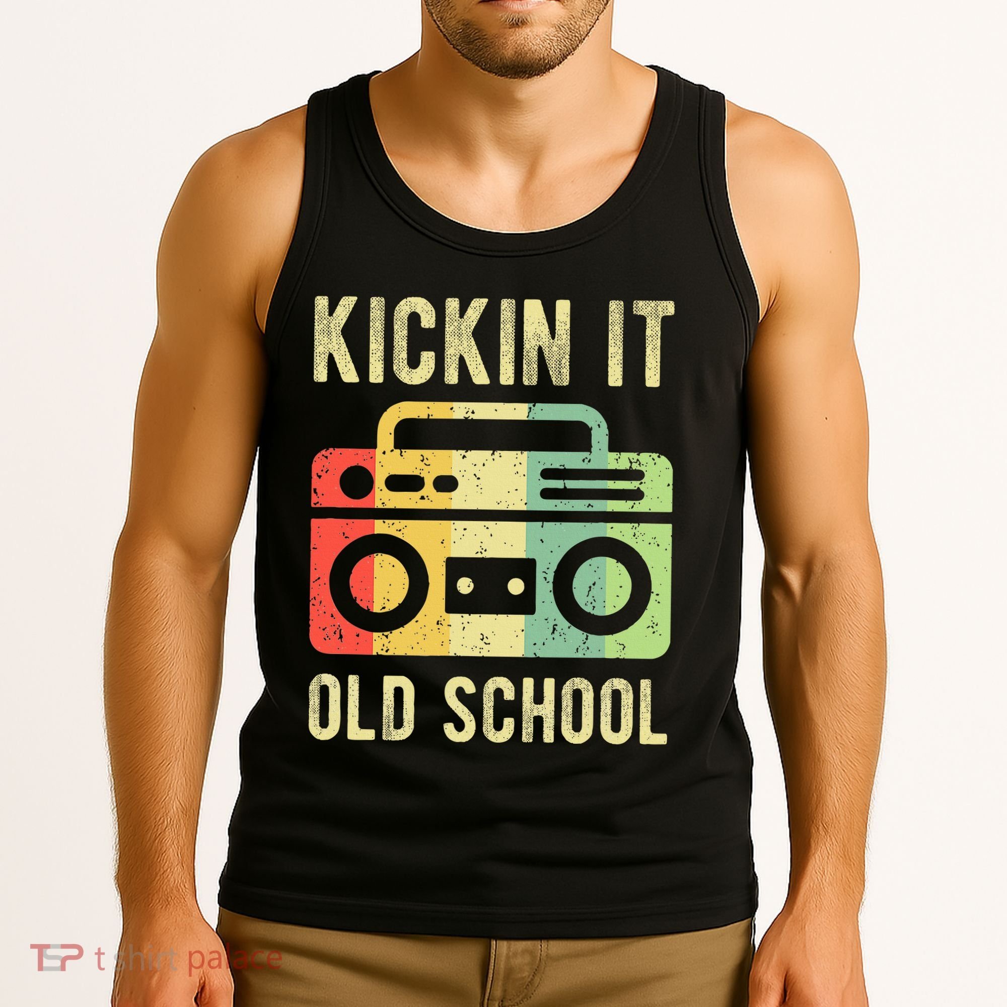 Kickin It Old School 80s 90s Retro Music Tank Top