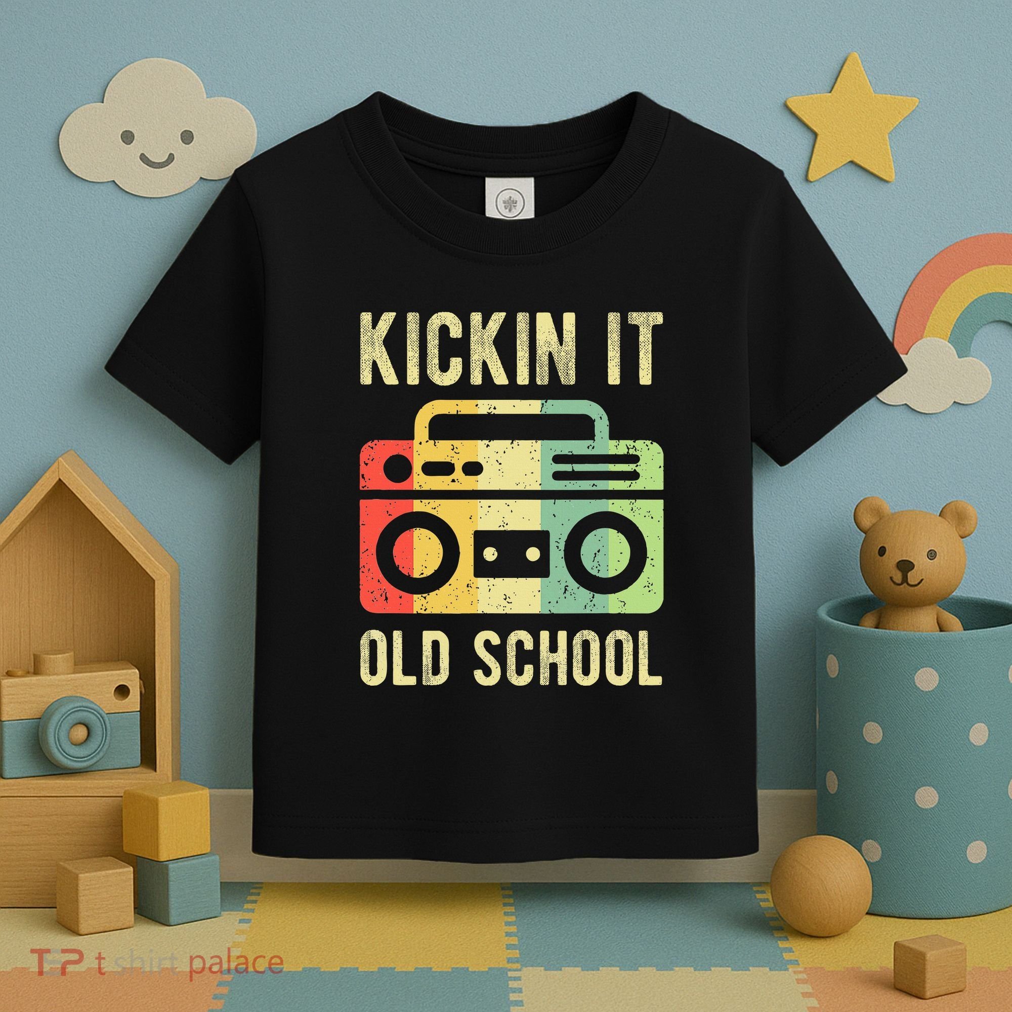Kickin It Old School 80s 90s Retro Music Toddler T-Shirt