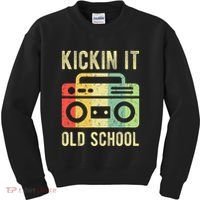 Kickin It Old School 80s 90s Retro Music Kids Sweatshirt thumb 0