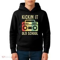 Kickin It Old School 80s 90s Retro Music Kids Hoodie thumb 4