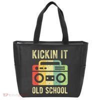 Kickin It Old School 80s 90s Retro Music Tote Bag thumb 0
