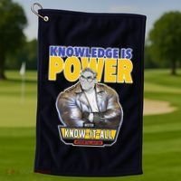 Knowledge Is Power Golf Towel thumb 1