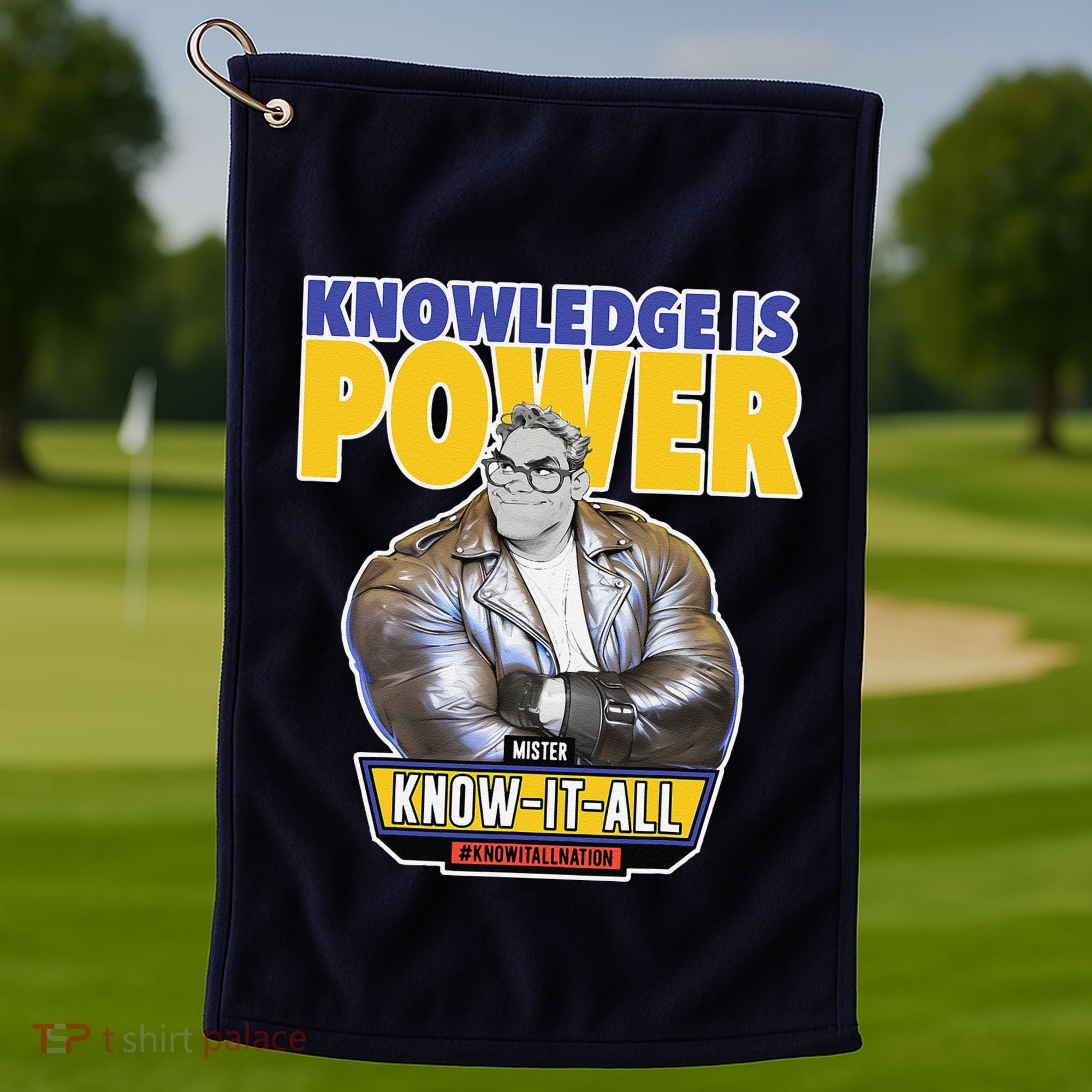 Knowledge Is Power Golf Towel