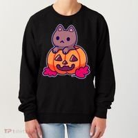 Kitten In pumpkin Cute Halloween Women's Sweatshirt thumb 0