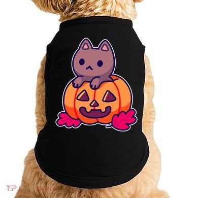 Kitten In pumpkin Cute Halloween Doggie Tank