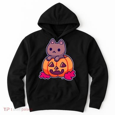 Kitten In pumpkin Cute Halloween Hoodie