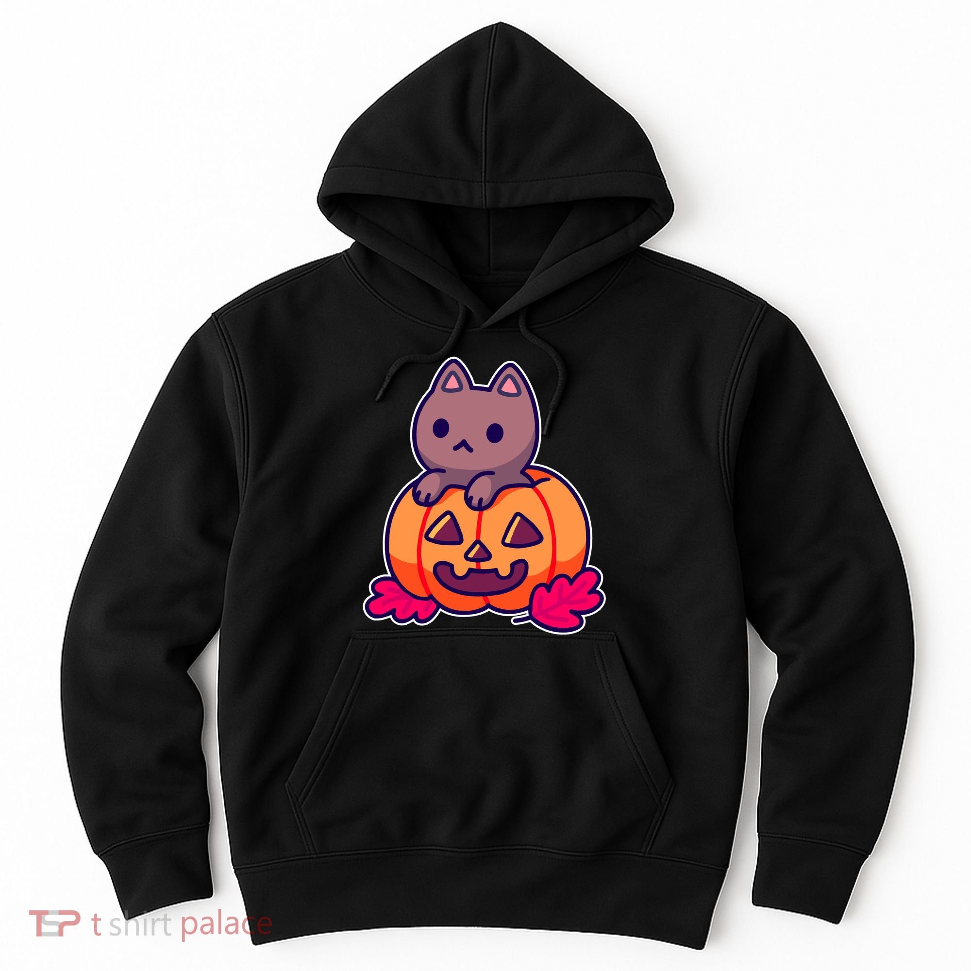 Kitten In pumpkin Cute Halloween Hoodie