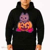 Kitten In pumpkin Cute Halloween Hoodie thumb 2