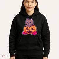 Kitten In pumpkin Cute Halloween Hoodie thumb 5