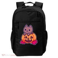 Kitten In pumpkin Cute Halloween Backpack thumb 0