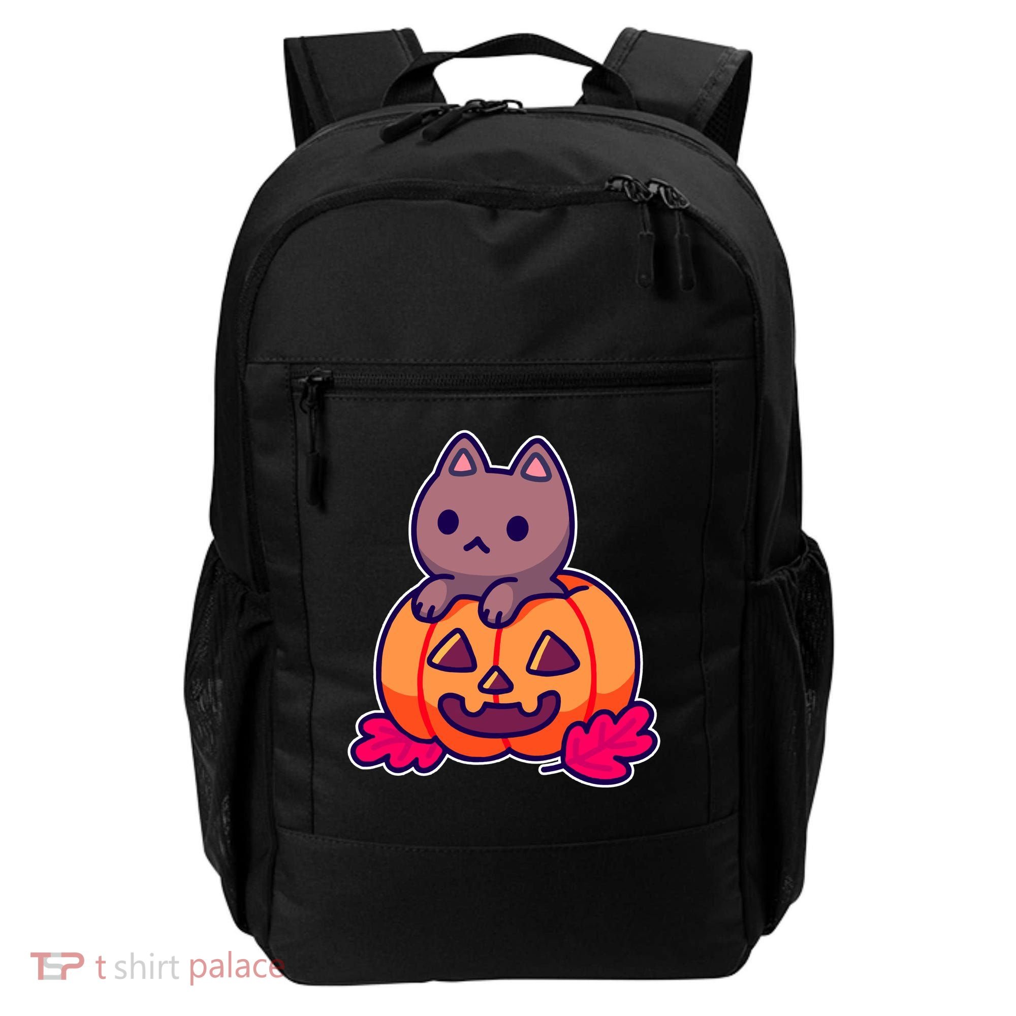 Kitten In pumpkin Cute Halloween Backpack