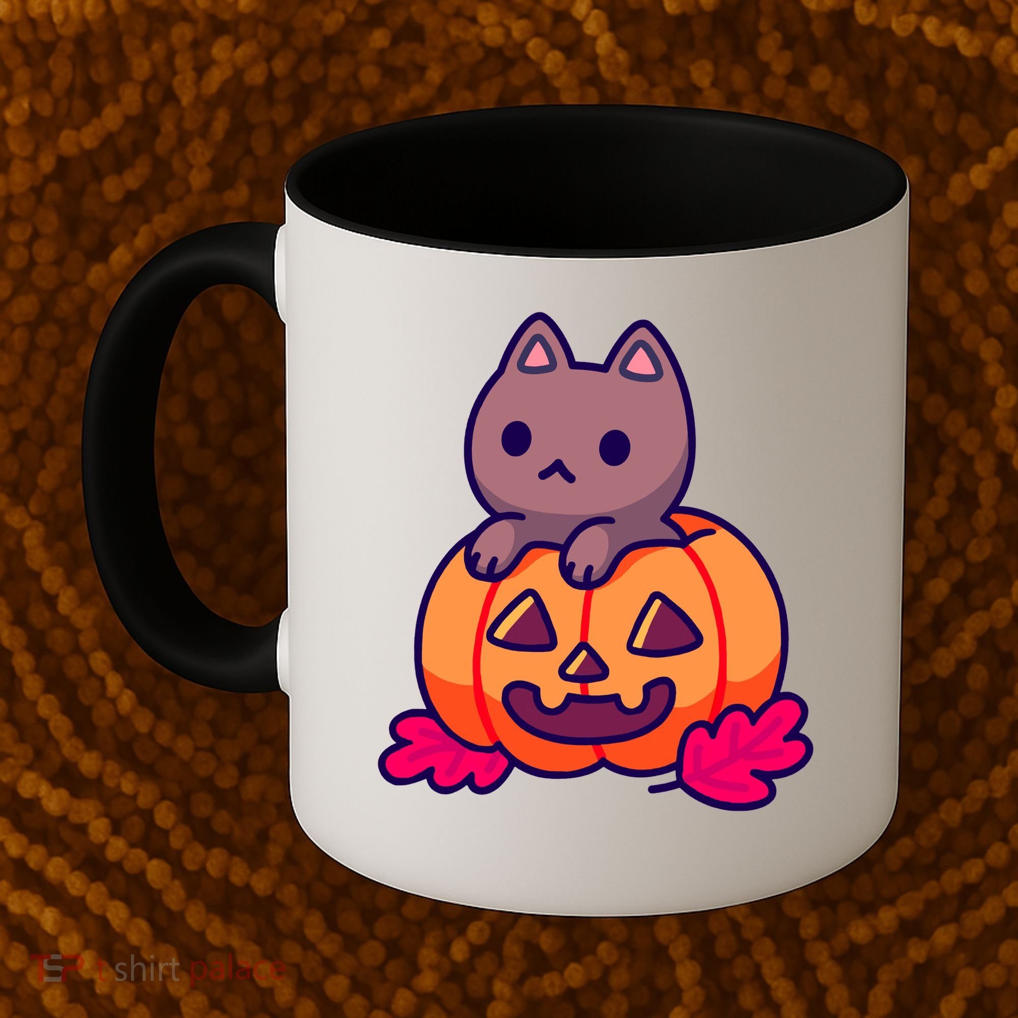 Kitten In pumpkin Cute Halloween Coffee Mug