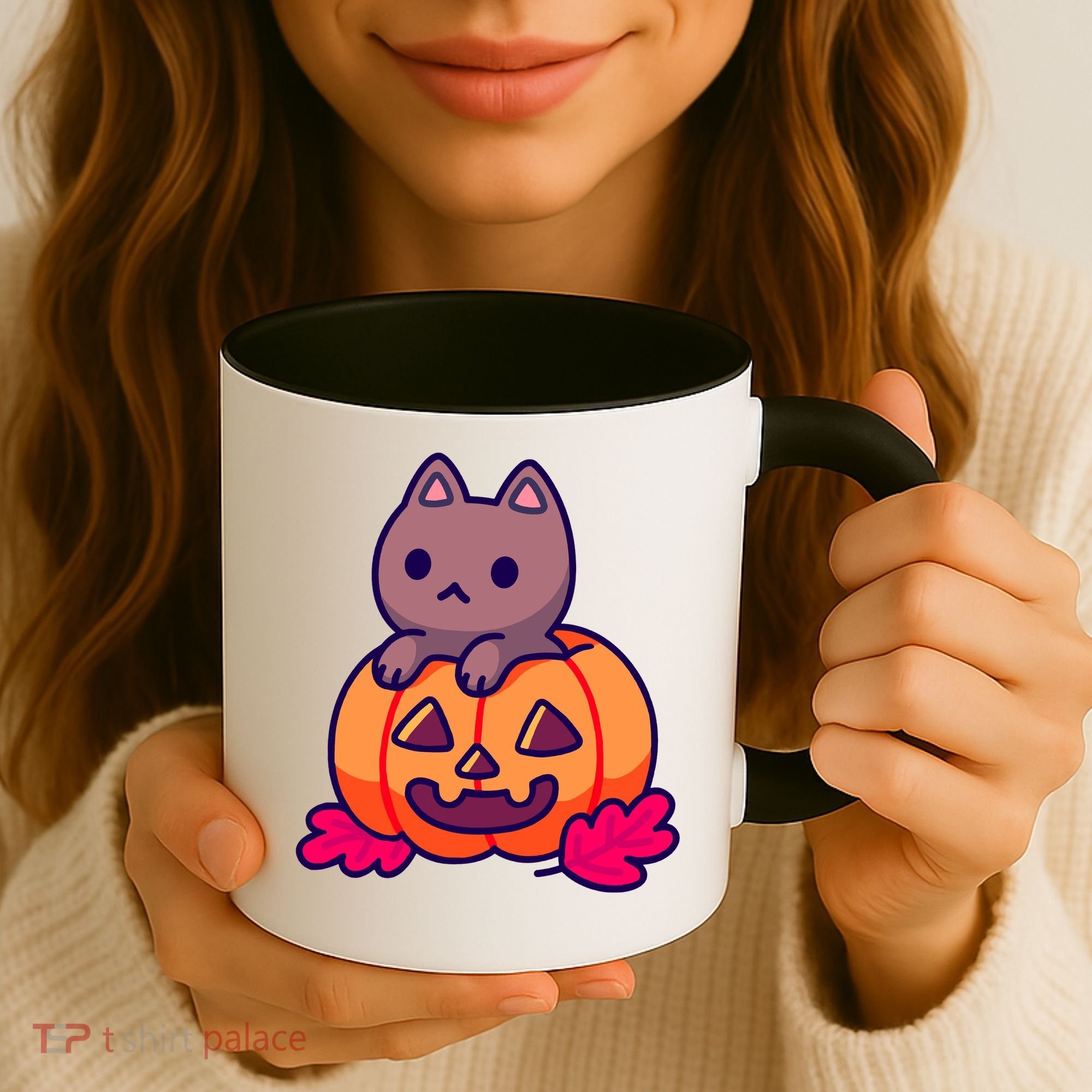 Kitten In pumpkin Cute Halloween Coffee Mug