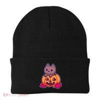 Kitten In pumpkin Cute Halloween Beanie thumb 0