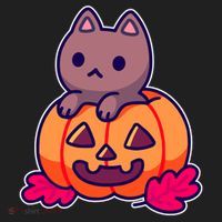 Kitten In pumpkin Cute Halloween Beanie thumb 2