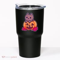 Kitten In pumpkin Cute Halloween Tumbler thumb 0