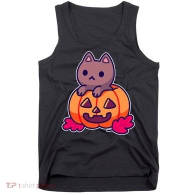 Kitten In pumpkin Cute Halloween Tank Top