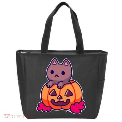 Kitten In pumpkin Cute Halloween Tote Bag