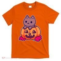 Kitten In pumpkin Cute Halloween T-Shirt thumb 0