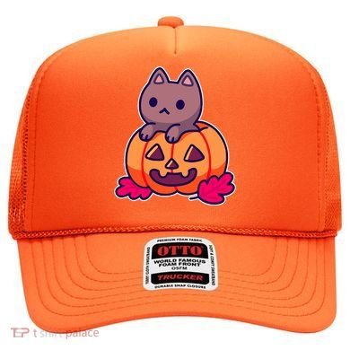 Kitten In pumpkin Cute Halloween Hat