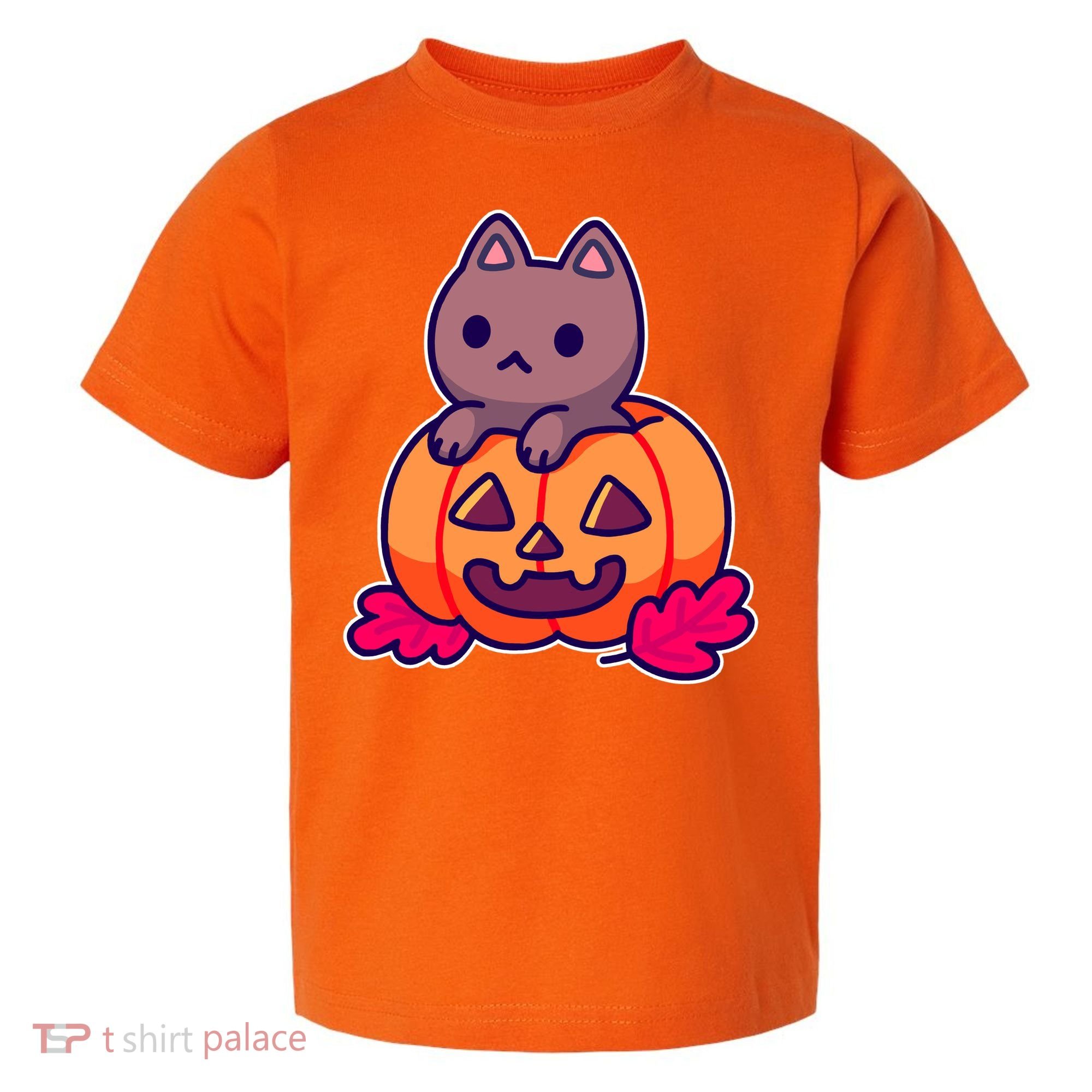 Kitten In pumpkin Cute Halloween Toddler T-Shirt