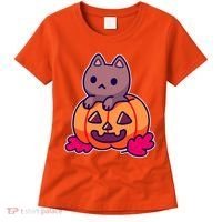Kitten In pumpkin Cute Halloween Women's T-Shirt thumb 0
