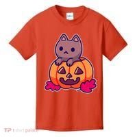 Kitten In pumpkin Cute Halloween Kids T-Shirt thumb 0