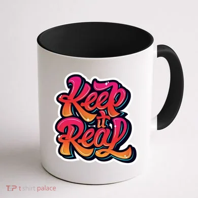 Keep It Real Graffiti Art Coffee Mug back