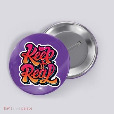 Keep It Real Graffiti Art Button