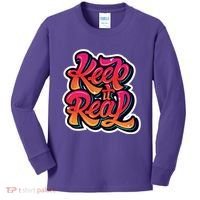 Keep It Real Graffiti Art Kids Long Sleeve Shirt thumb 0