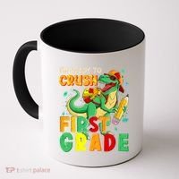 Kids Im Ready To Crush First Grade Back To School Dinosaur Coffee Mug thumb 0