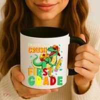 Kids Im Ready To Crush First Grade Back To School Dinosaur Coffee Mug thumb 3