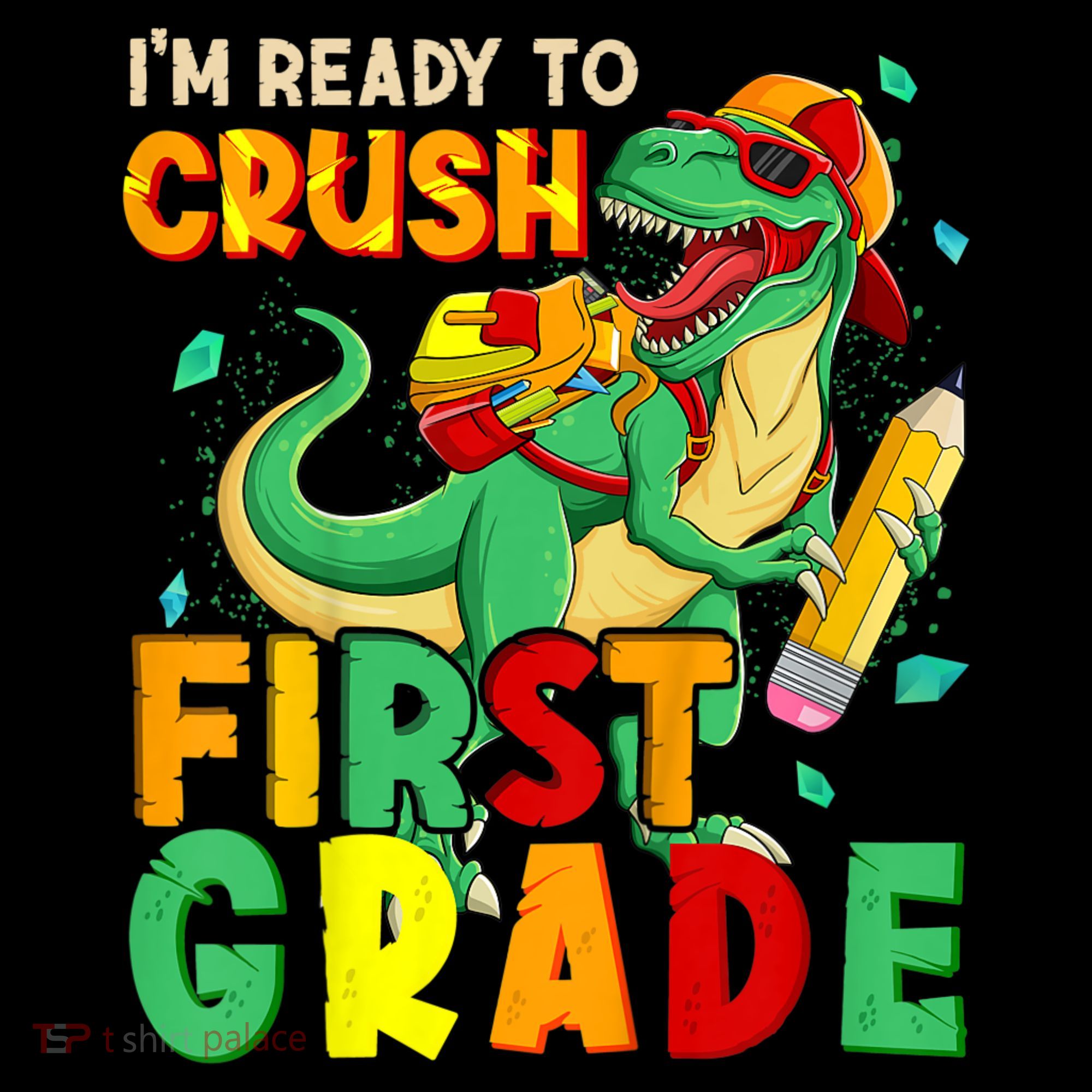 Kids Im Ready To Crush First Grade Back To School Dinosaur Coffee Mug