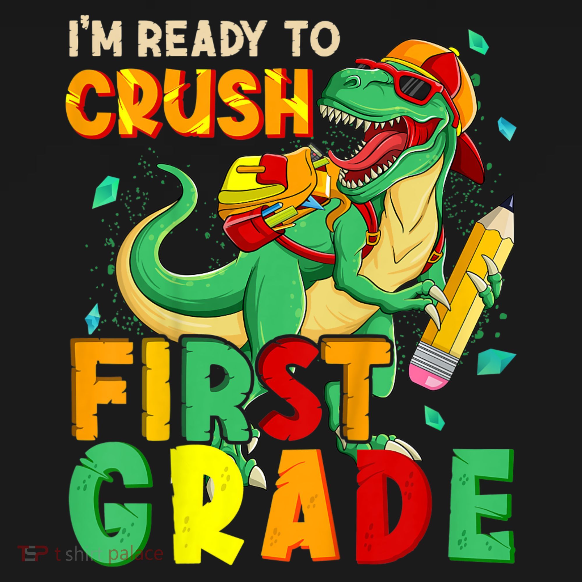 Kids Im Ready To Crush First Grade Back To School Dinosaur Ornament