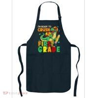 Kids Im Ready To Crush First Grade Back To School Dinosaur Apron thumb 0