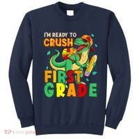 Kids Im Ready To Crush First Grade Back To School Dinosaur Sweatshirt thumb 0