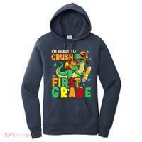 Kids Im Ready To Crush First Grade Back To School Dinosaur Women's Hoodie thumb 0