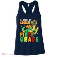 Kids Im Ready To Crush First Grade Back To School Dinosaur Women's Tank Top thumb 0