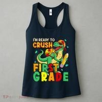 Kids Im Ready To Crush First Grade Back To School Dinosaur Women's Tank Top thumb 3