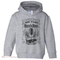 Know ItS Rock And Roll But I Like It Retro Microphone Toddler Hoodie thumb 0