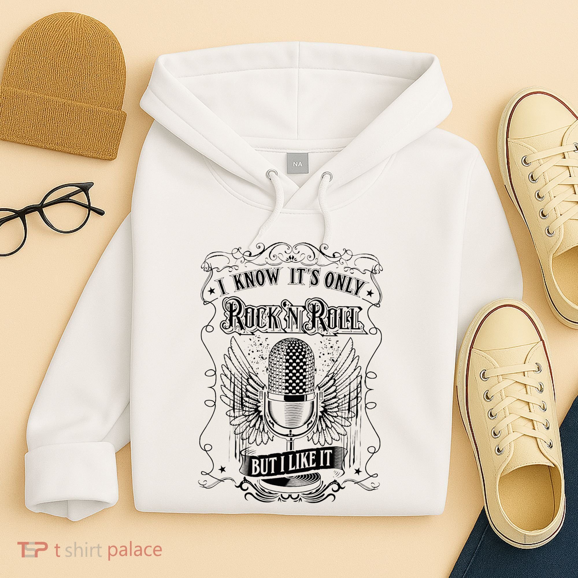 Know ItS Rock And Roll But I Like It Retro Microphone Hoodie