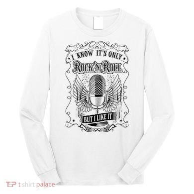 Know ItS Rock And Roll But I Like It Retro Microphone Long Sleeve Shirt