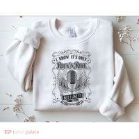 Know ItS Rock And Roll But I Like It Retro Microphone Sweatshirt thumb 2